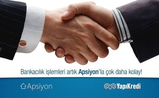 Apsiyon, sektörünün liderlerinden Yapı Kredi ile anlaştı.